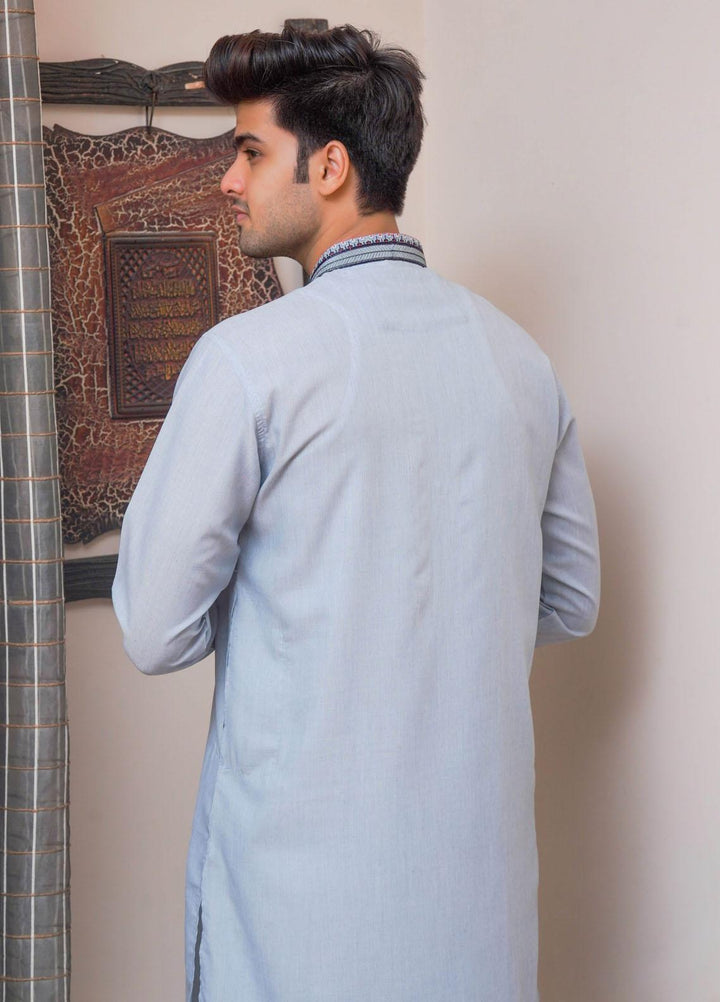 Real Image Blended Formal Men Kurta -  D-424 Blue