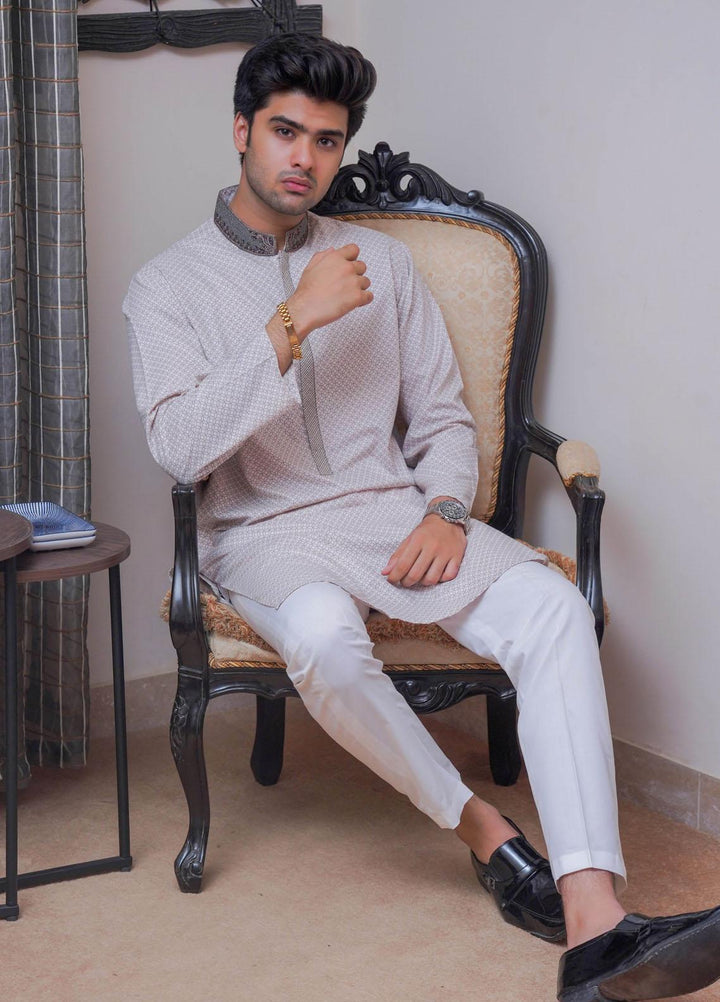 Real Image Blended Formal Kurta for Men -  D-440B T-Pink