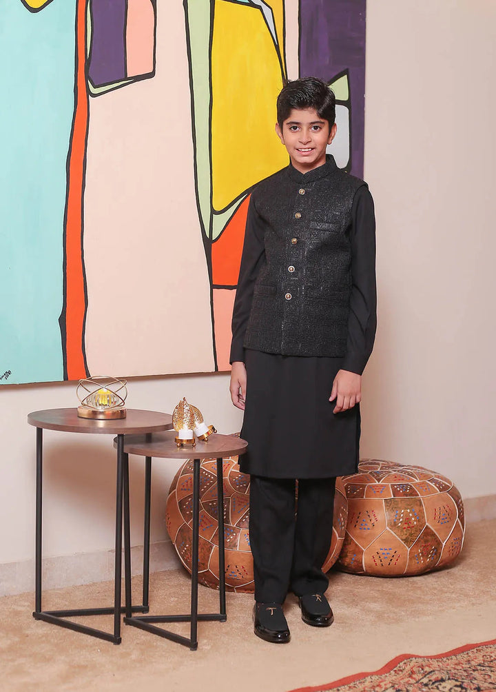 Real Image Raw Silk Formal Boys Fancy Waistcoat - OKW-124