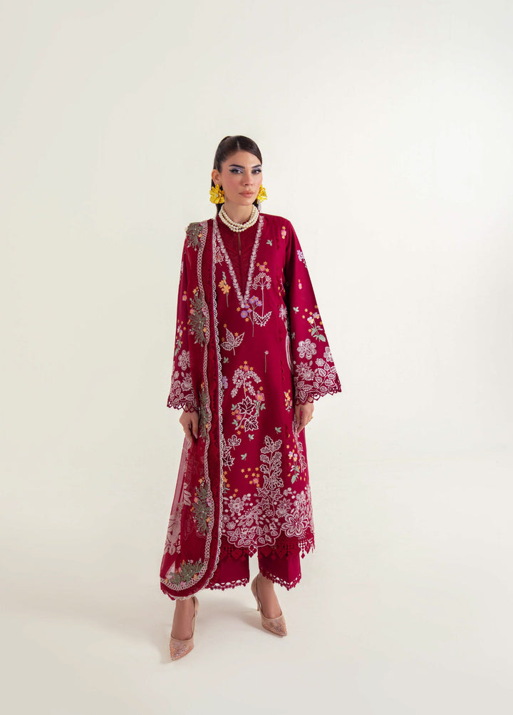 Sable Vogue Unstitched Embroidered Luxury Lawn 3 Piece Suit SV26UL SL-08-25 - Summer Collection