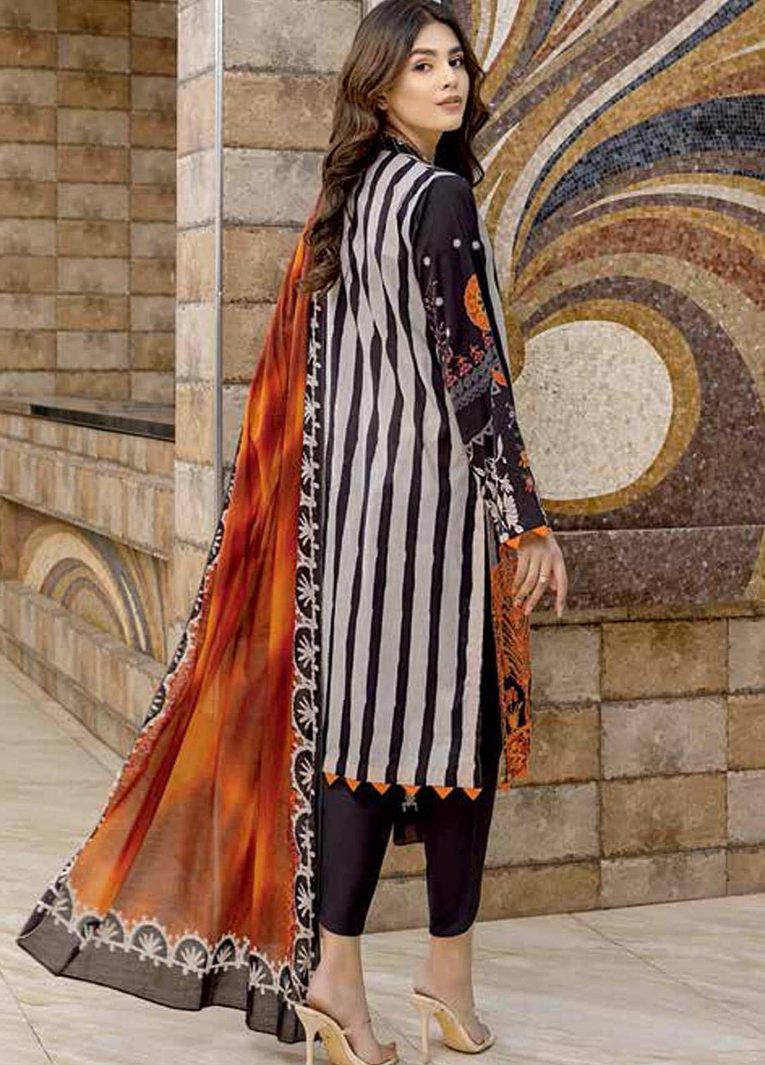 Red Series by Charizma Embroidered Lawn Suits Unstitched 3 Piece CRZ22RS RC-01-B - Summer Collection