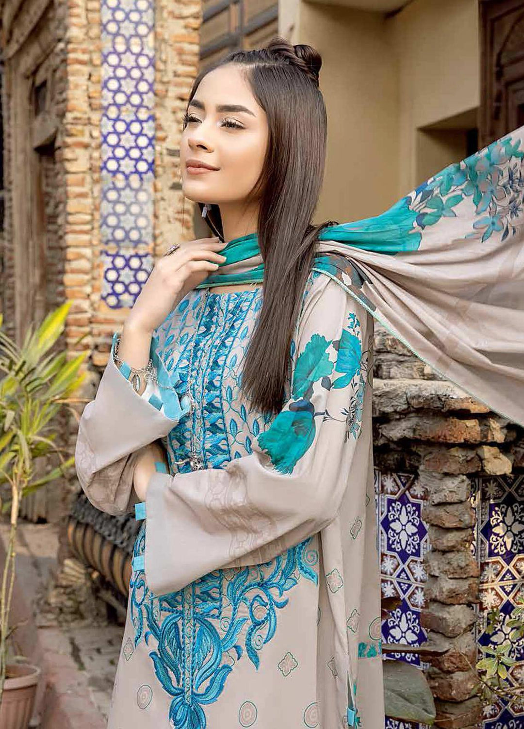 Red Series by Charizma Embroidered Lawn Suits Unstitched 3 Piece CRZ22RS RC-02-A - Summer Collection