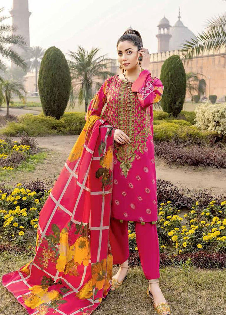 Red Series by Charizma Embroidered Lawn Suits Unstitched 3 Piece CRZ22RS RC-02-B - Summer Collection