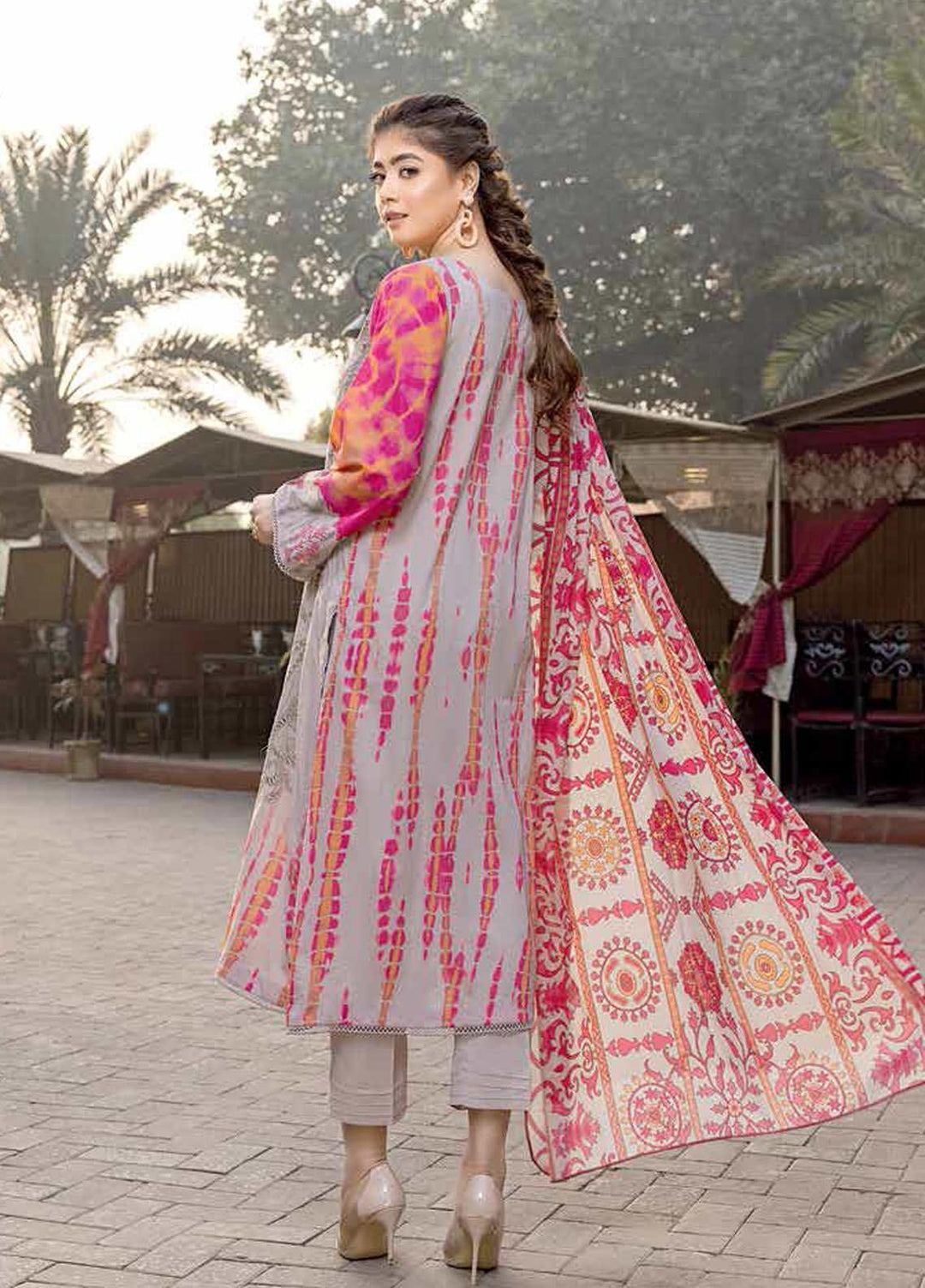 Red Series by Charizma Embroidered Lawn Suits Unstitched 3 Piece CRZ22RS RC-03-C - Summer Collection