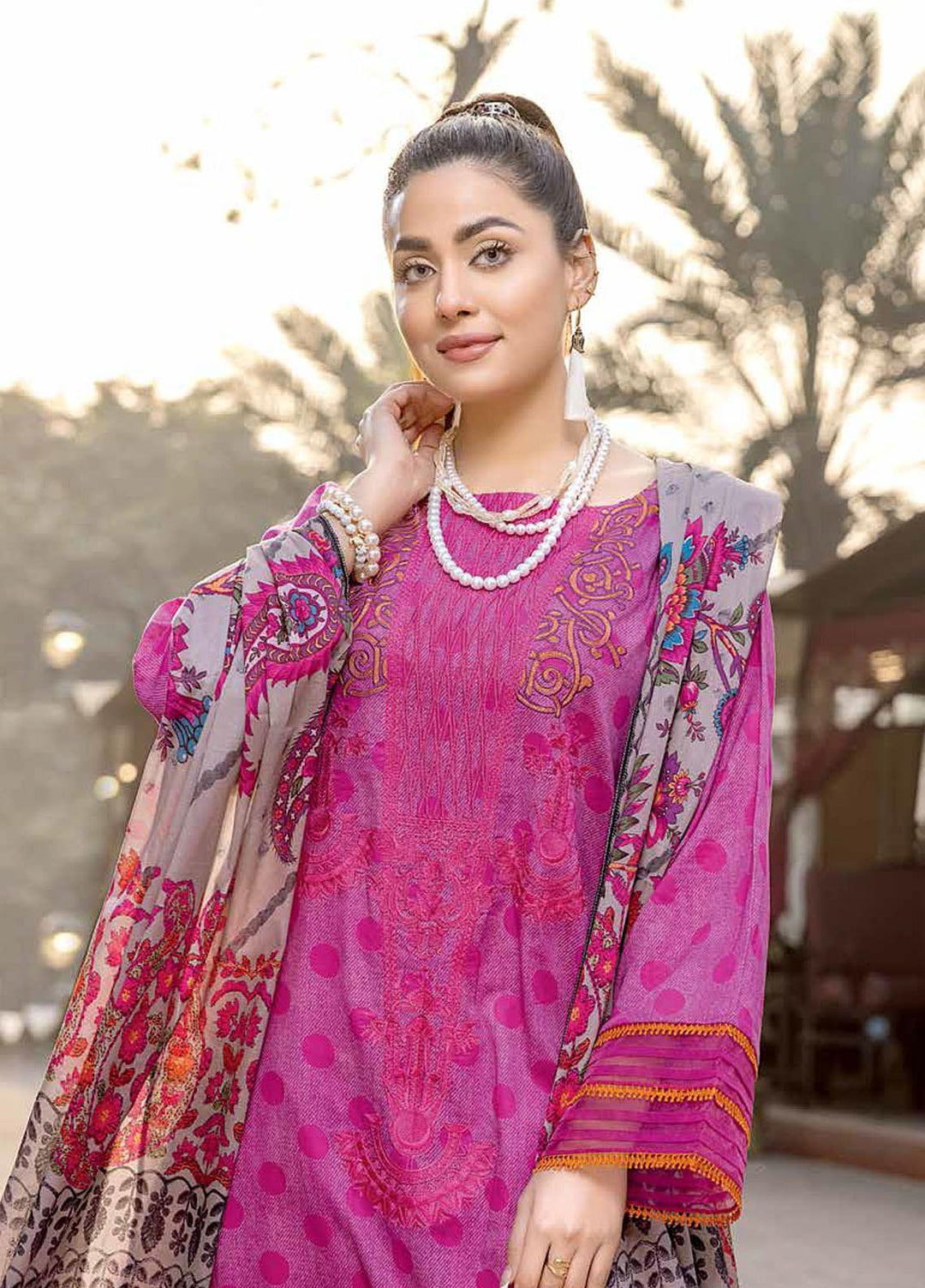 Red Series by Charizma Embroidered Lawn Suits Unstitched 3 Piece CRZ22RS RC-04-A - Summer Collection