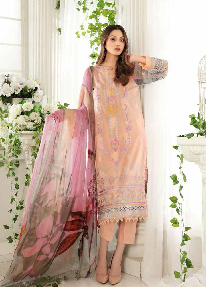 Reem by Charizma Embroidered Lawn Suits Unstitched 3 Piece CRZ21R 09 - Summer Collection
