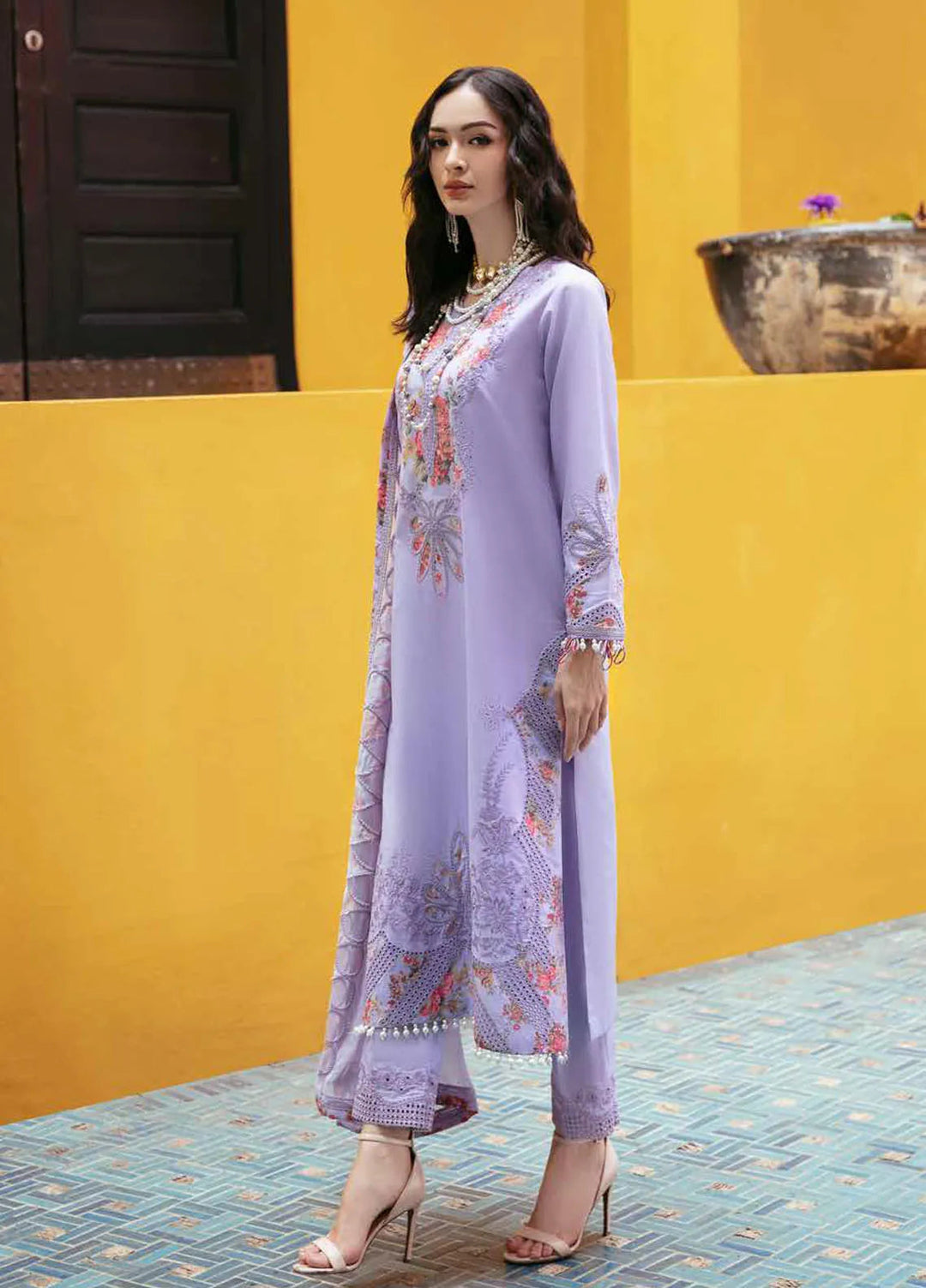 Reem by Charizma Embroidered Lawn Suits Unstitched 3 Piece CR25RV1 RMS-01 - Summer Collection