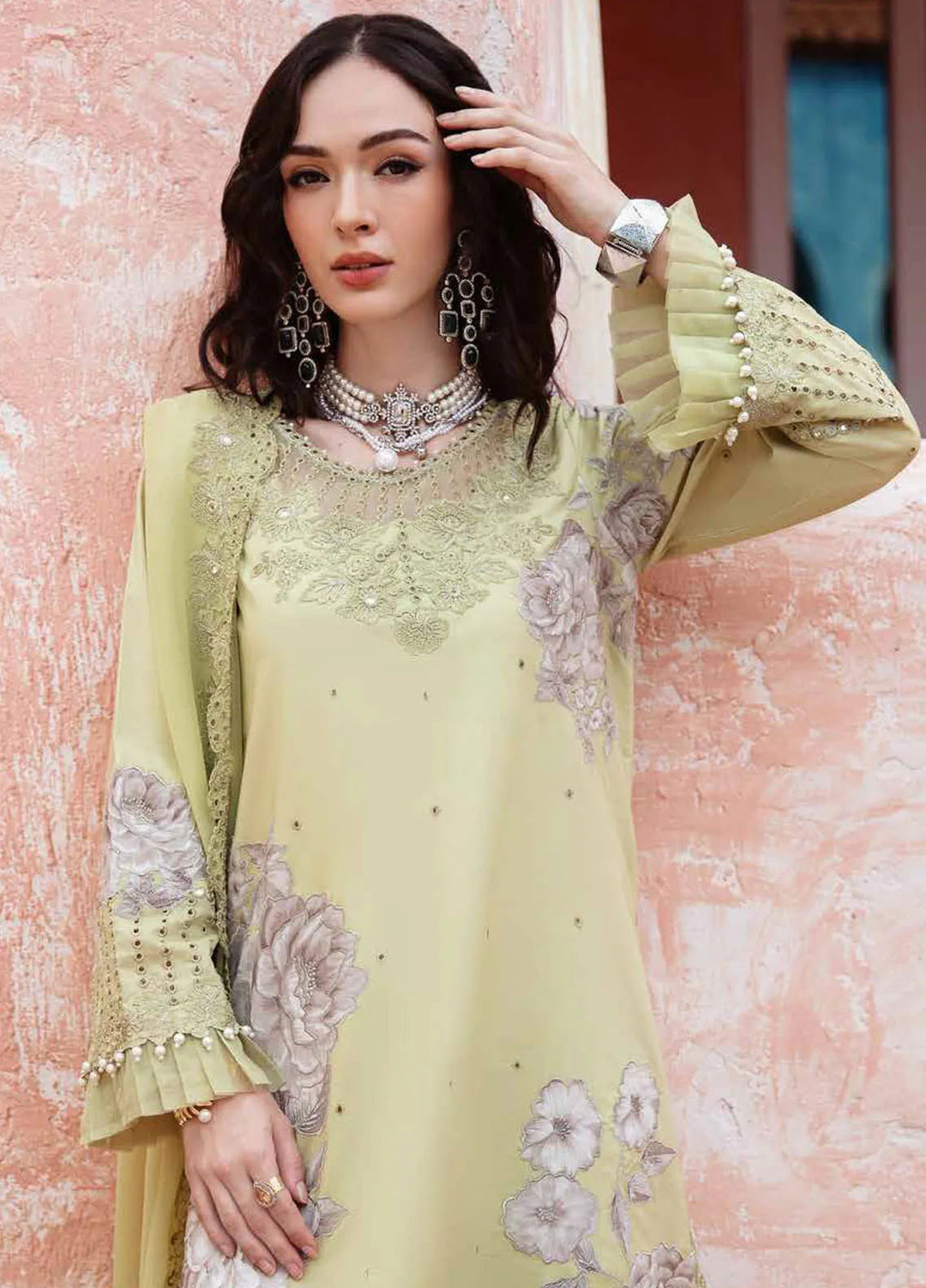 Reem by Charizma Embroidered Lawn Suits Unstitched 3 Piece CR25RV1 RMS-08 - Summer Collection