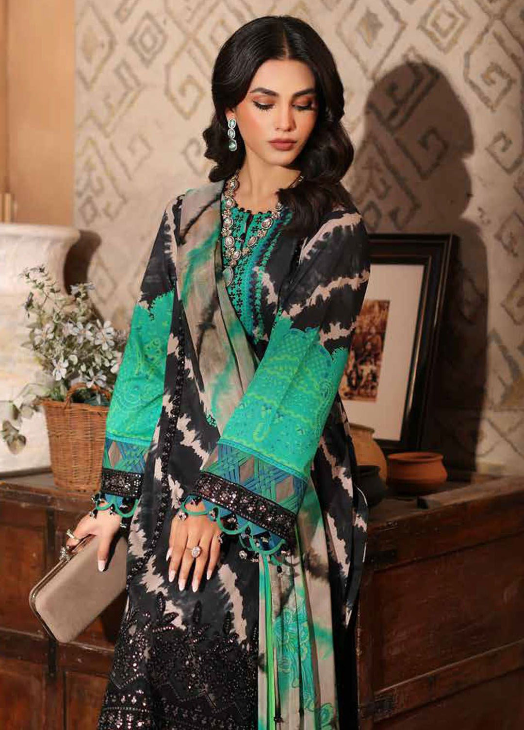 Reem by Charizma Embroidered Lawn Suits Unstitched 3 Piece CRZ24RS CRS4-08 - Spring Summer Collection