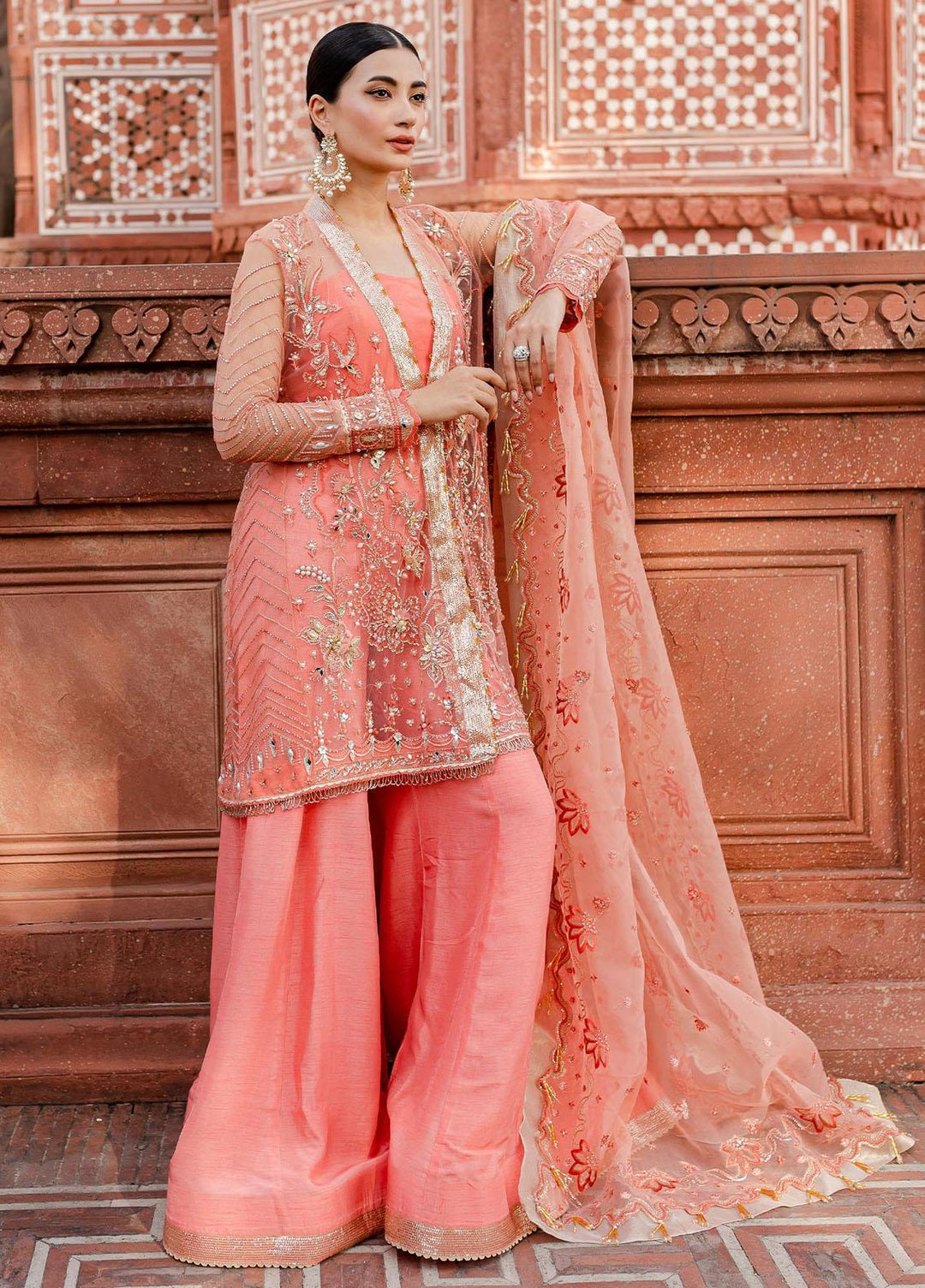 Reem By Zoya & Fatima Embroidered Net Suits Unstitched 3 Piece ZOF23R Ayra - Festive Collection