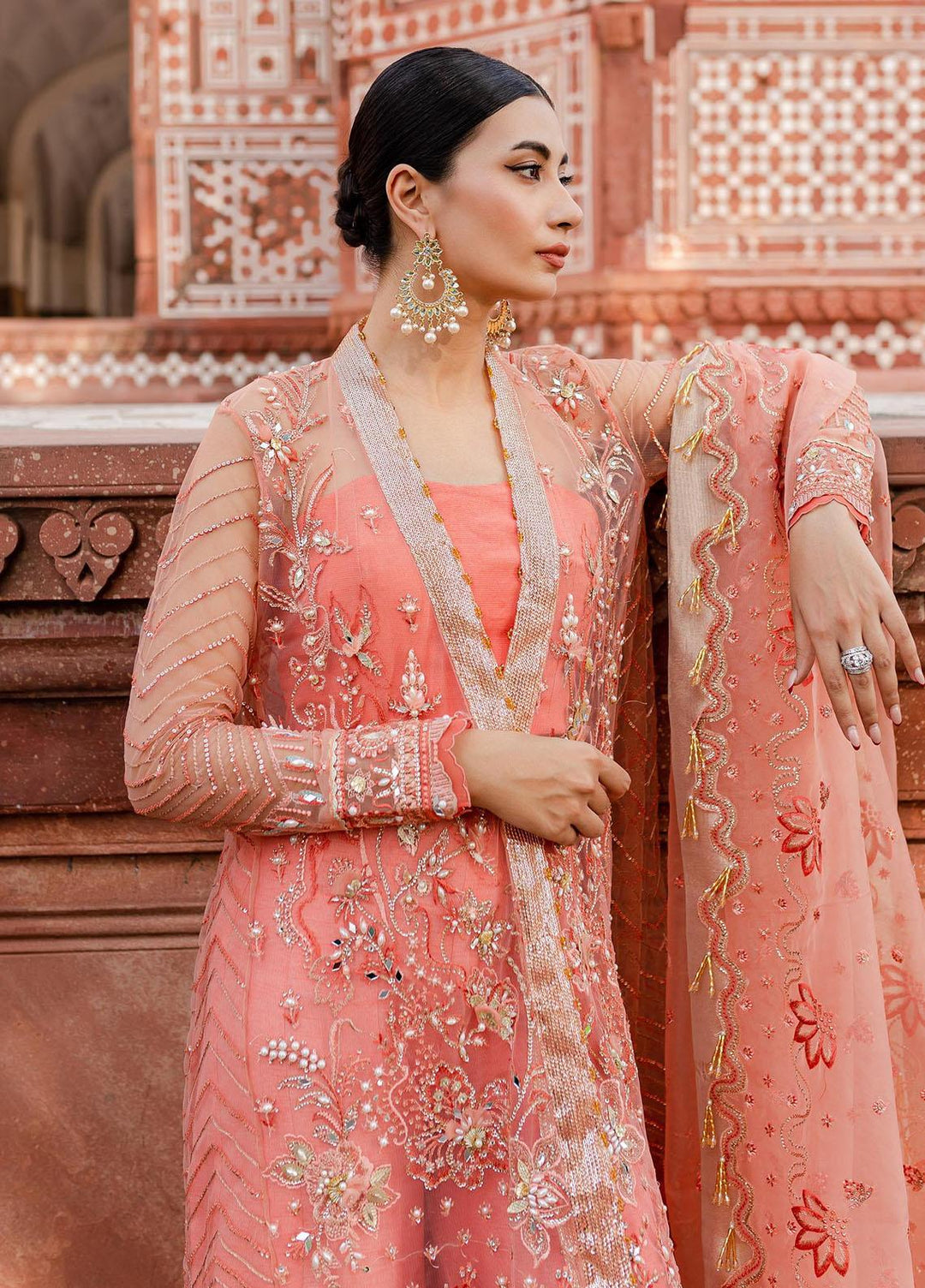 Reem By Zoya & Fatima Embroidered Net Suits Unstitched 3 Piece ZOF23R Ayra - Festive Collection