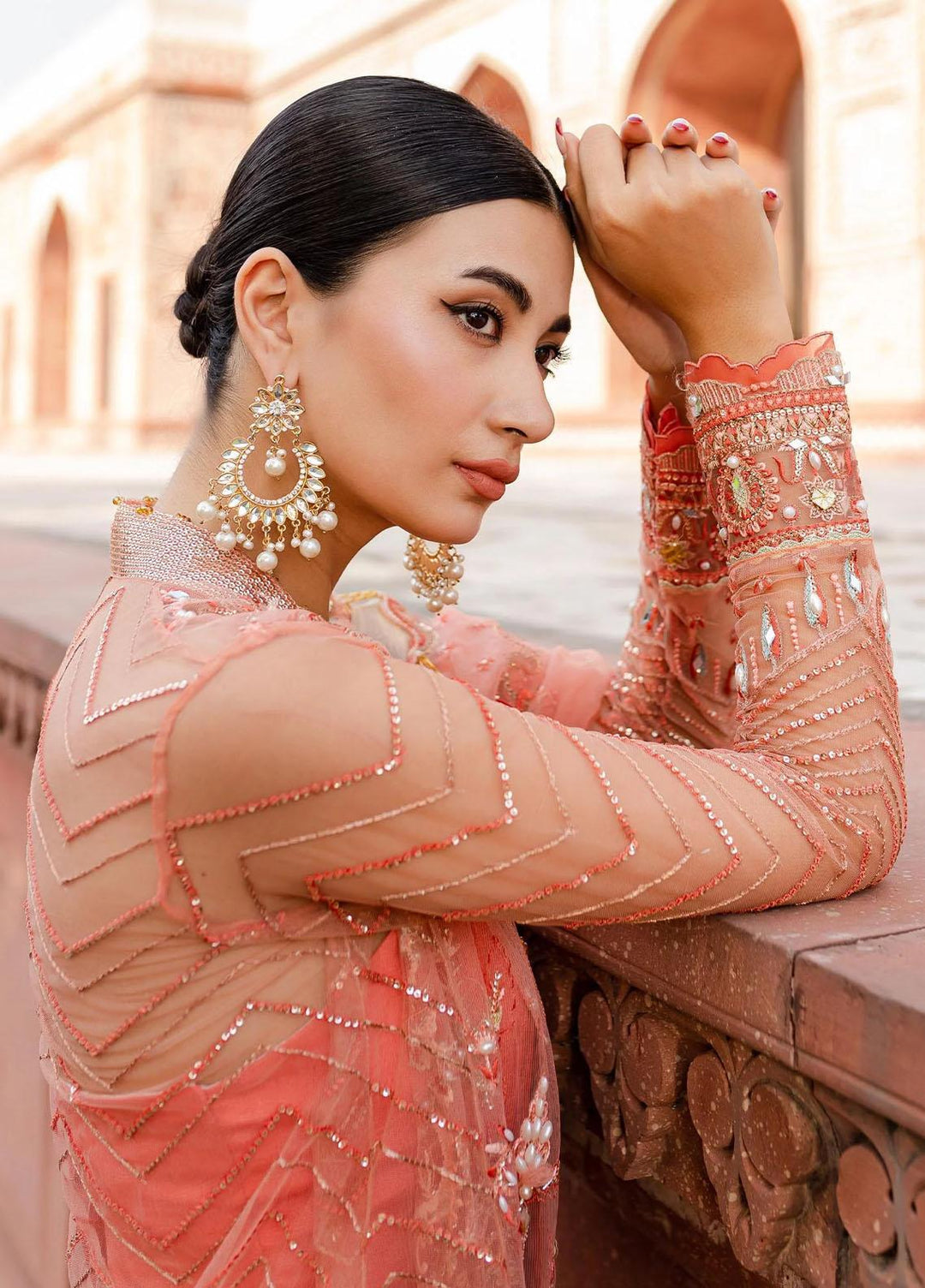 Reem By Zoya & Fatima Embroidered Net Suits Unstitched 3 Piece ZOF23R Ayra - Festive Collection