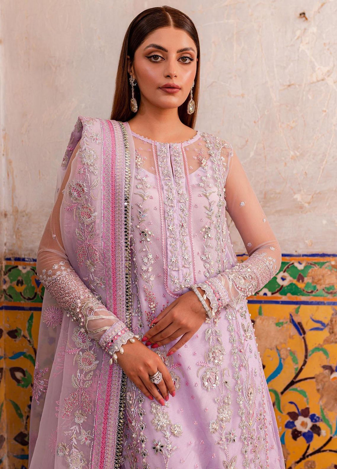 Reem By Zoya & Fatima Embroidered Net Suits Unstitched 3 Piece ZOF23R Azlin  - Festive Collection