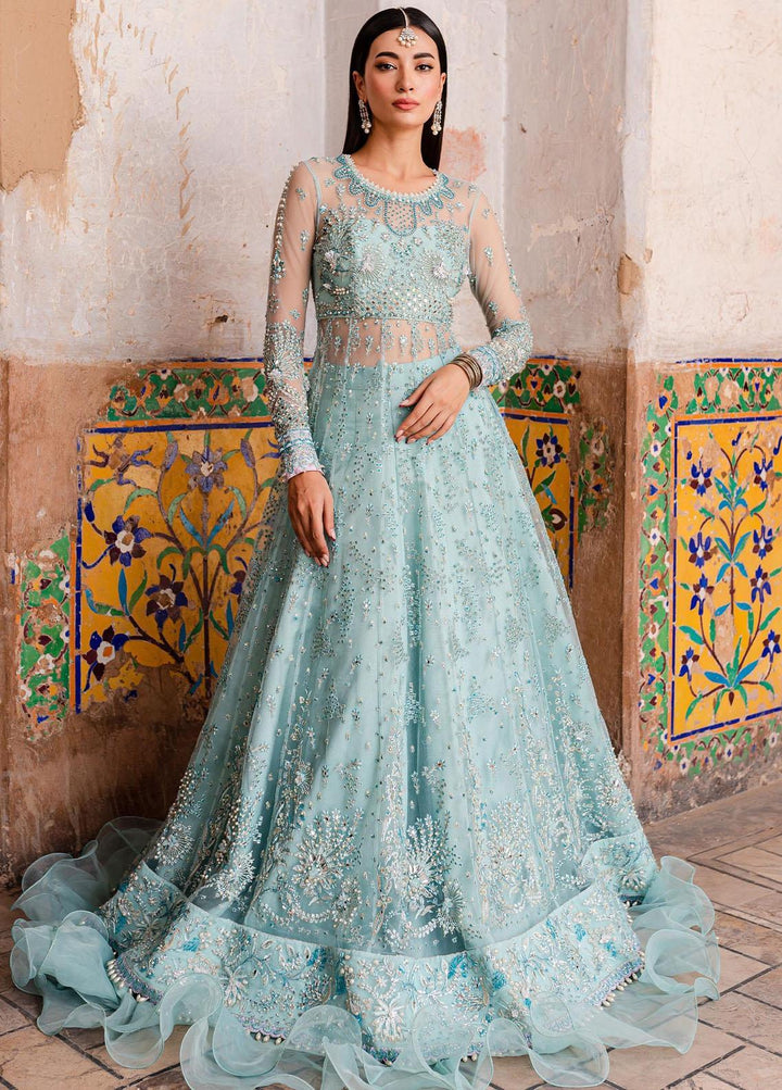 Reem By Zoya & Fatima Embroidered Net Suits Unstitched 3 Piece ZOF23R Myna  - Festive Collection