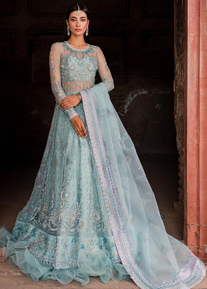 Reem By Zoya & Fatima Embroidered Net Suits Unstitched 3 Piece ZOF23R Myna  - Festive Collection