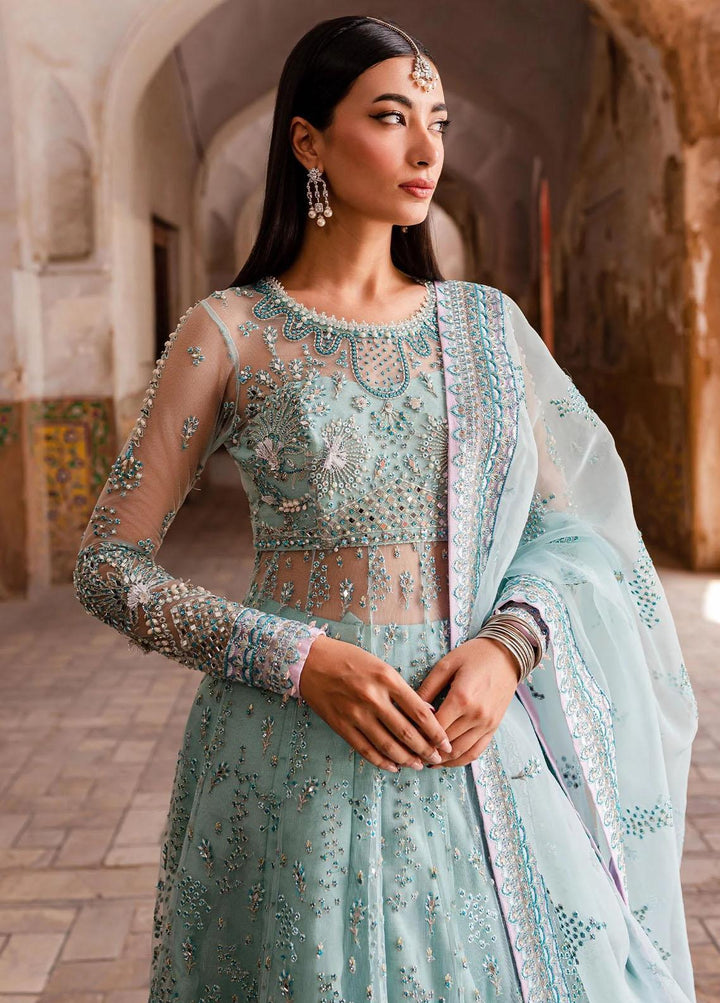 Reem By Zoya & Fatima Embroidered Net Suits Unstitched 3 Piece ZOF23R Myna  - Festive Collection
