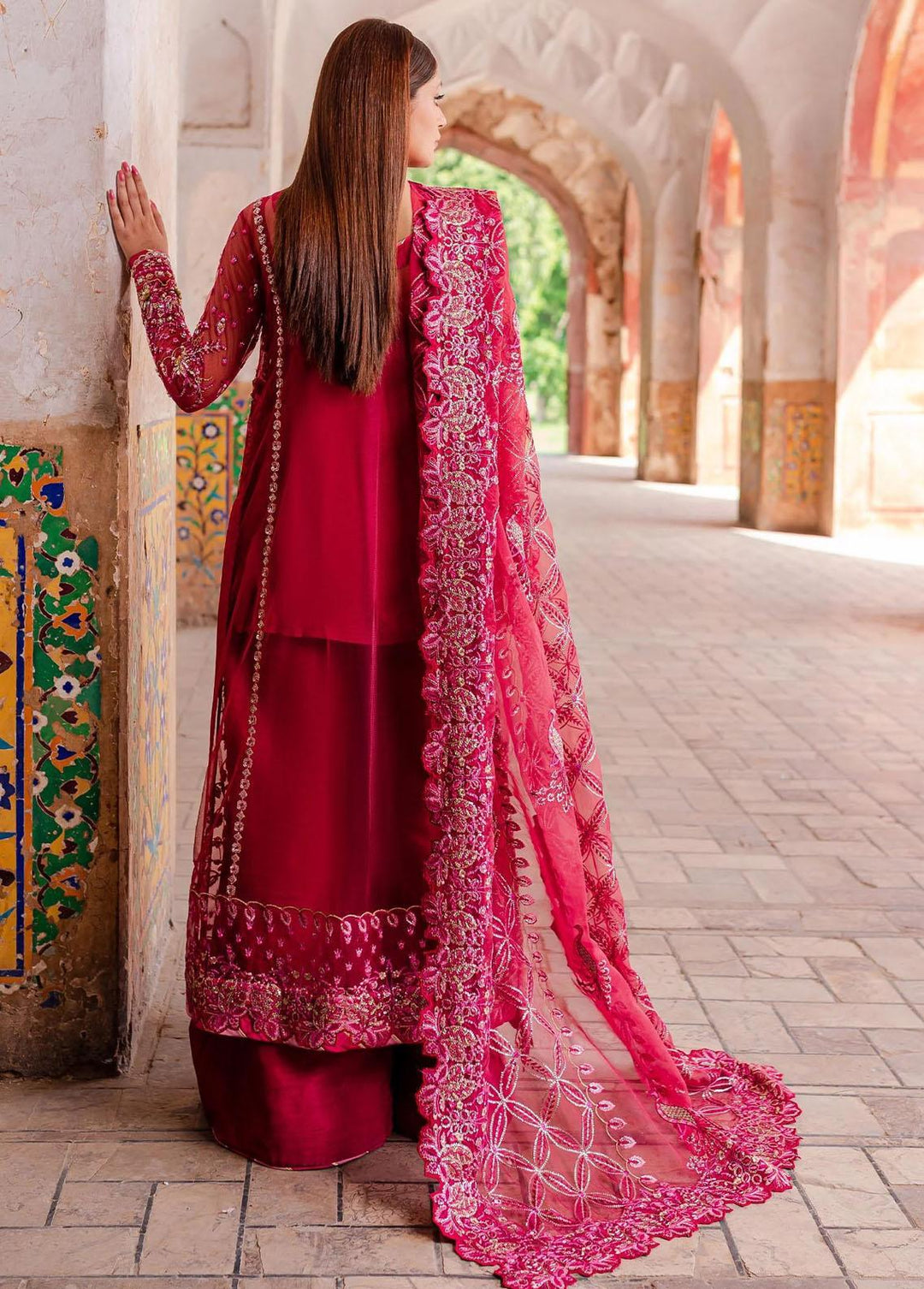 Reem By Zoya & Fatima Embroidered Net Suits Unstitched 3 Piece ZOF23R Resha - Festive Collection