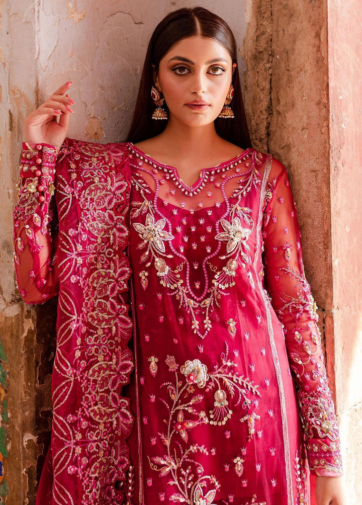 Reem By Zoya & Fatima Embroidered Net Suits Unstitched 3 Piece ZOF23R Resha - Festive Collection