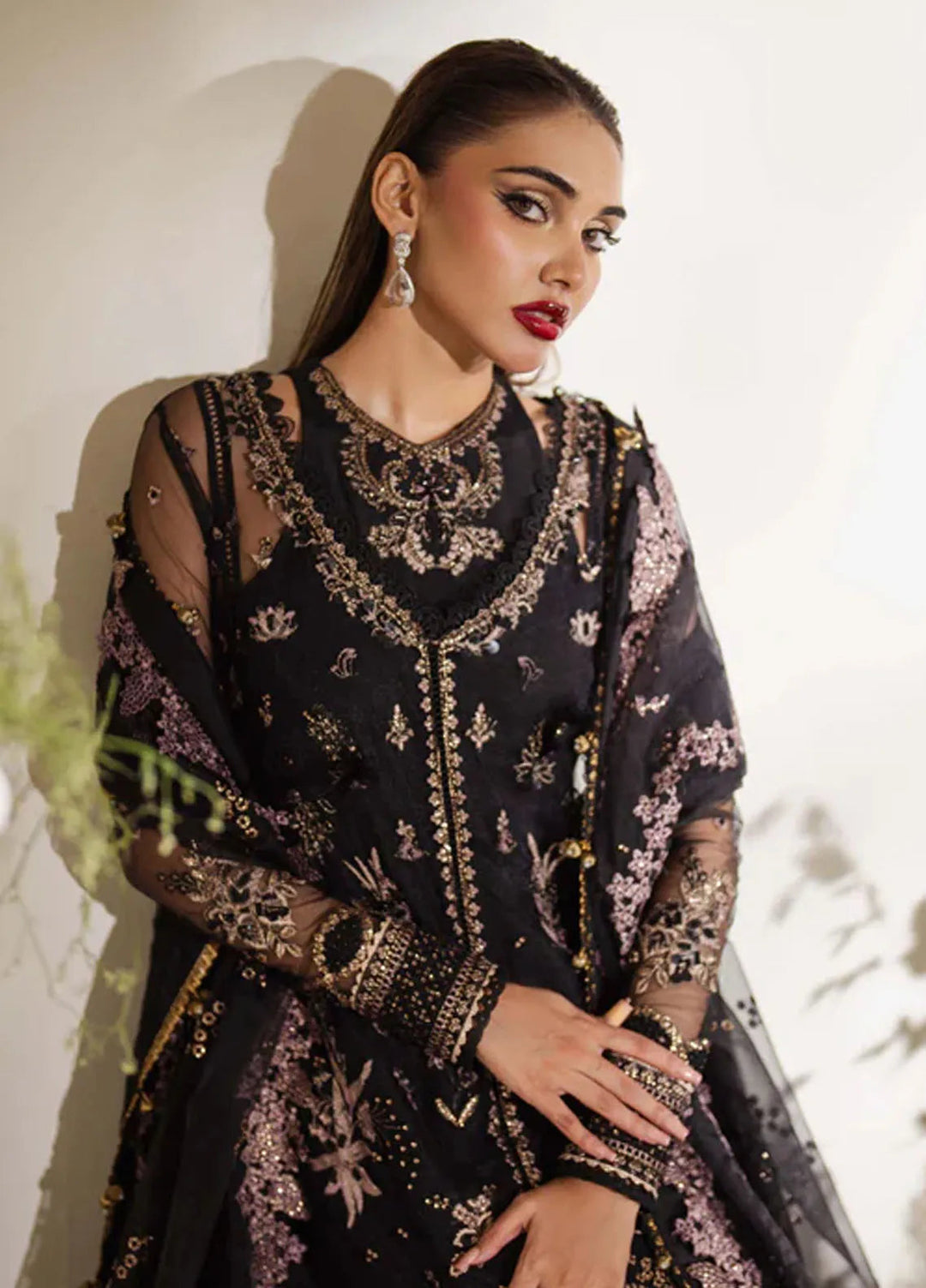 Reem By Zoya And Fatima Embroidered Net Suit Unstitched 3 Piece ZOF24R Afrah - Formal Collection