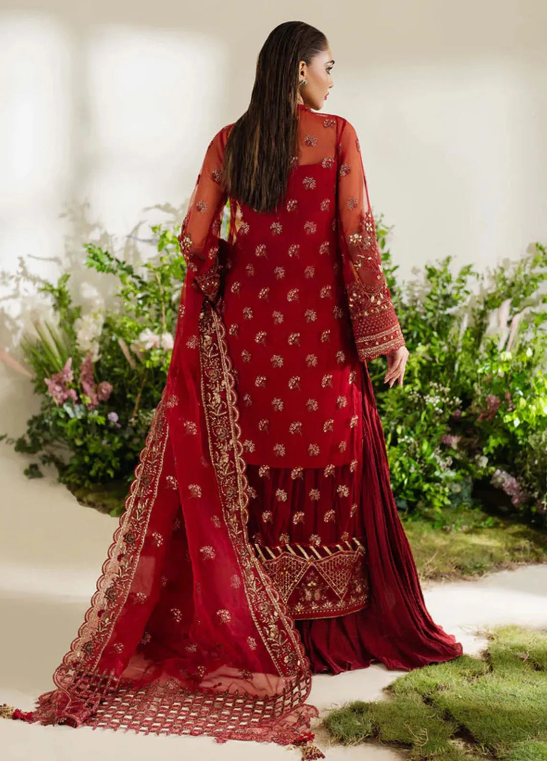 Reem By Zoya And Fatima Embroidered Net Suit Unstitched 3 Piece ZOF24R Hirah - Formal Collection