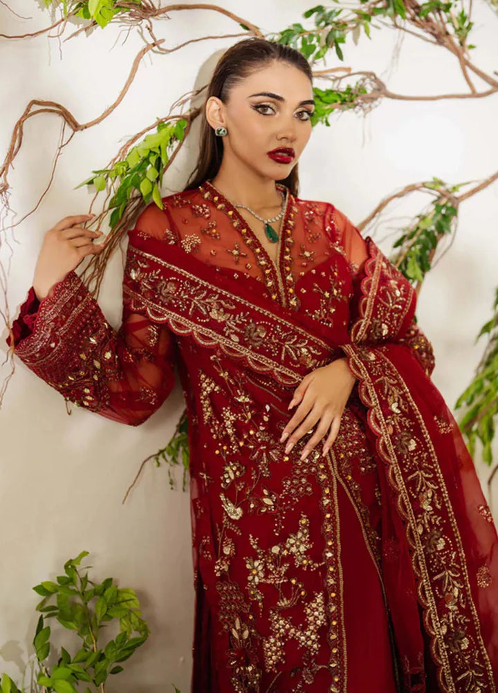 Reem By Zoya And Fatima Embroidered Net Suit Unstitched 3 Piece ZOF24R Hirah - Formal Collection