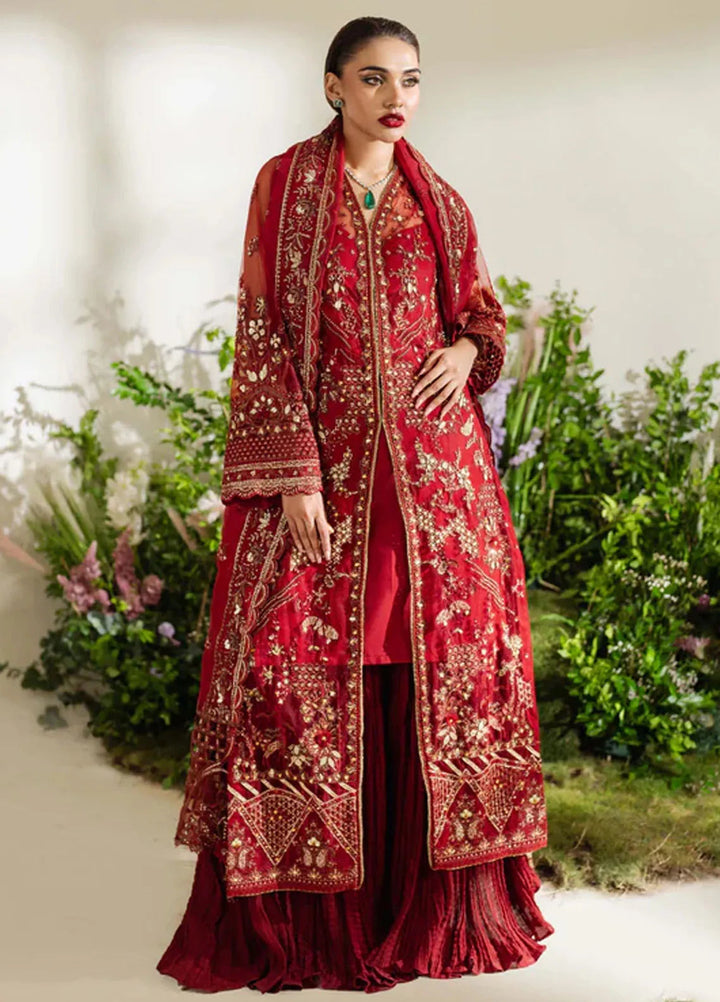 Reem By Zoya And Fatima Embroidered Net Suit Unstitched 3 Piece ZOF24R Hirah - Formal Collection