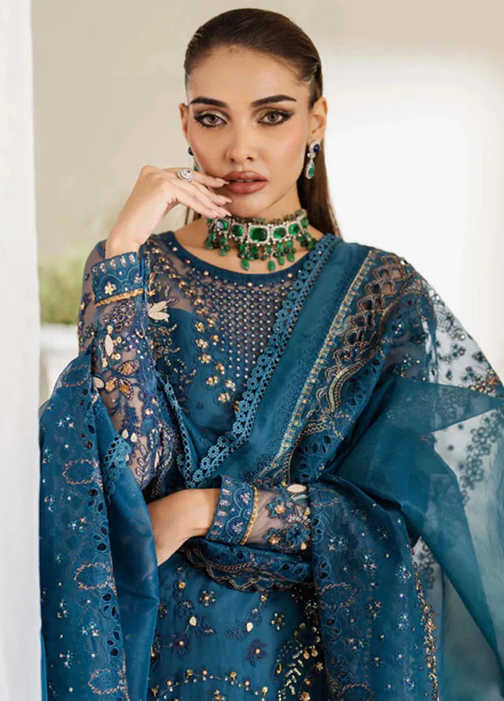Reem By Zoya And Fatima Embroidered Net Suit Unstitched 3 Piece ZOF24R Malila - Formal Collection