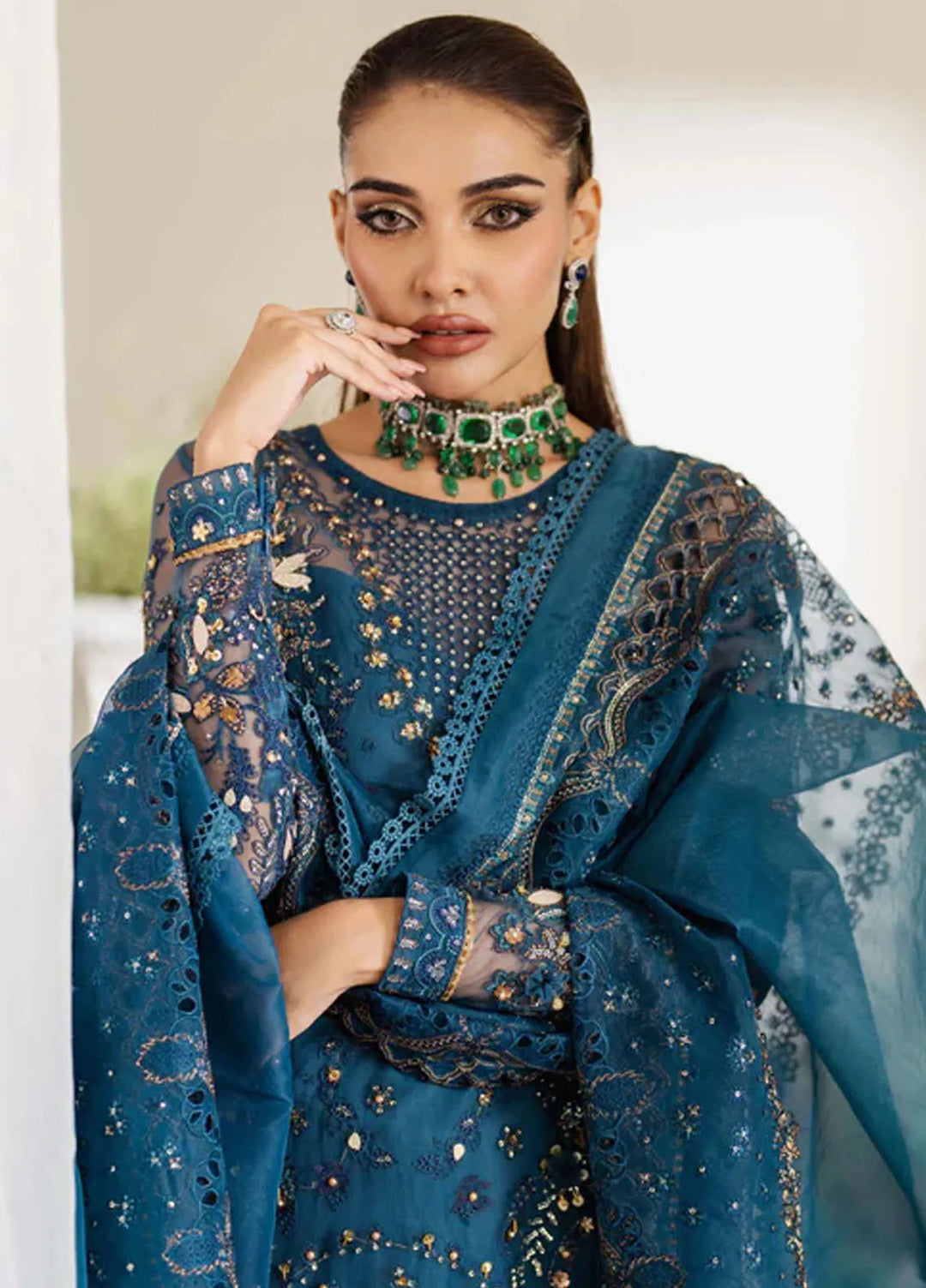 Reem By Zoya And Fatima Embroidered Net Suit Unstitched 3 Piece ZOF24R Malila - Formal Collection