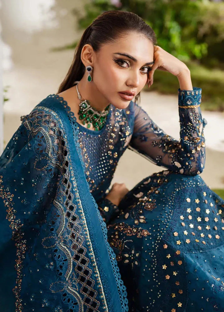 Reem By Zoya And Fatima Embroidered Net Suit Unstitched 3 Piece ZOF24R Malila - Formal Collection