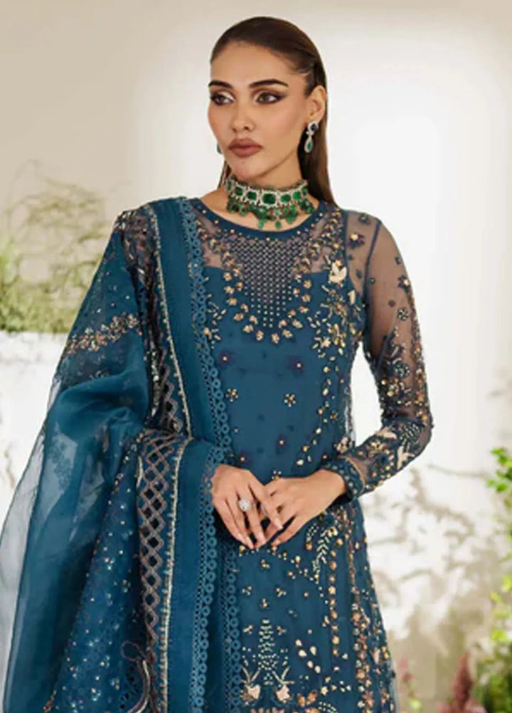 Reem By Zoya And Fatima Embroidered Net Suit Unstitched 3 Piece ZOF24R Malila - Formal Collection
