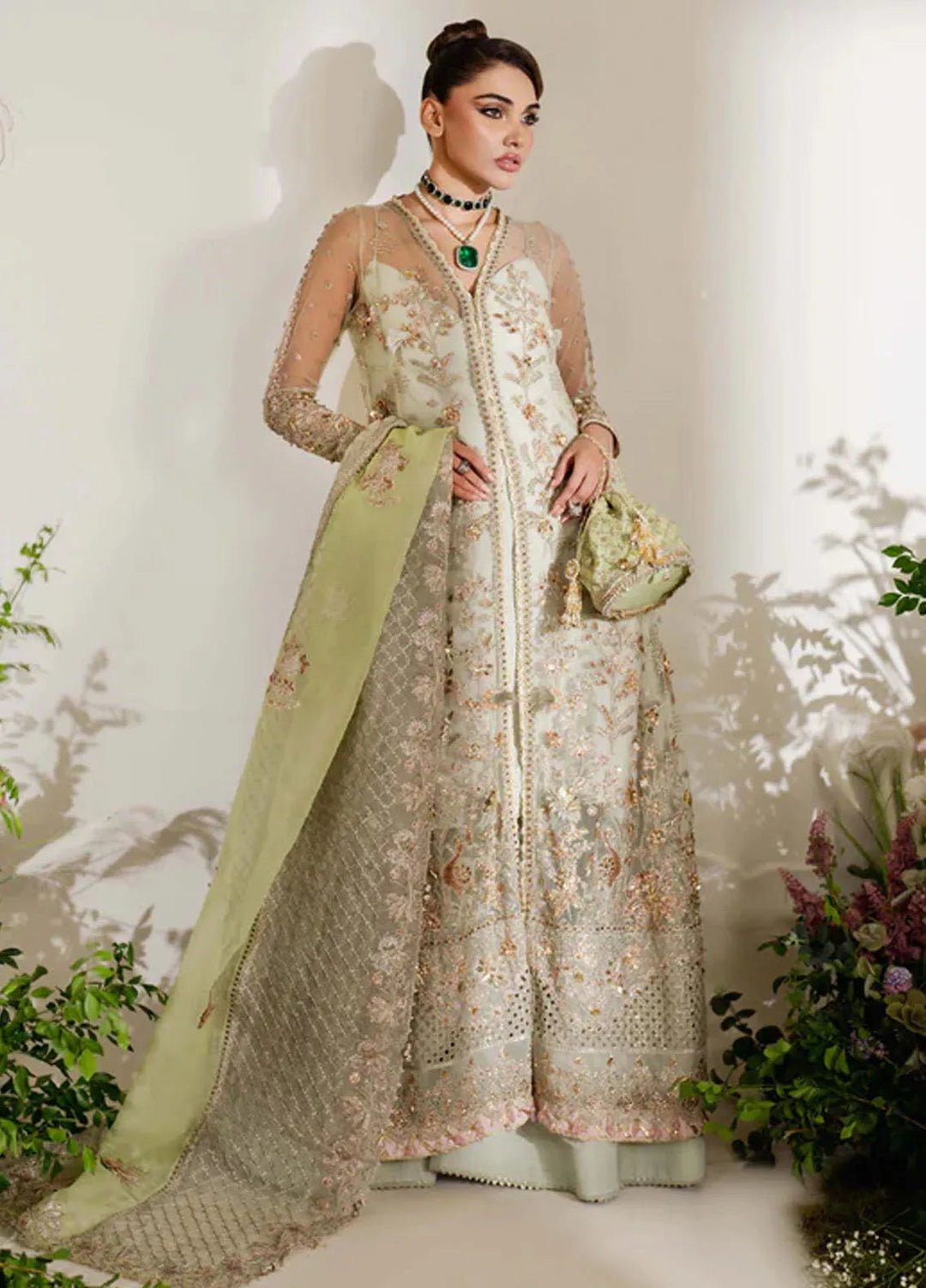 Reem By Zoya And Fatima Embroidered Net Suit Unstitched 3 Piece ZOF24R Sania - Formal Collection