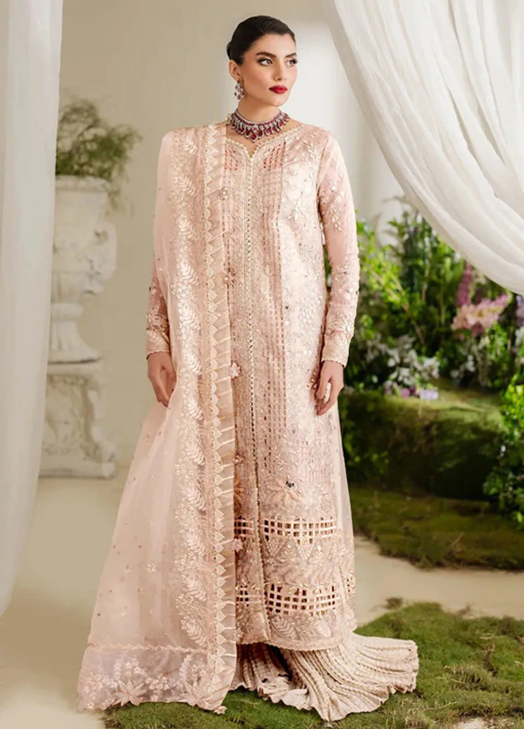 Reem By Zoya And Fatima Embroidered Organza Suit Unstitched 3 Piece ZOF24R Esra - Formal Collection