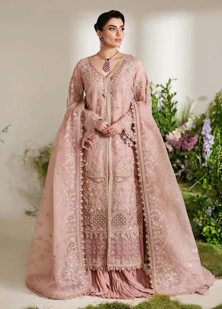 Reem By Zoya And Fatima Embroidered Organza Suit Unstitched 3 Piece ZOF24R Naila - Formal Collection