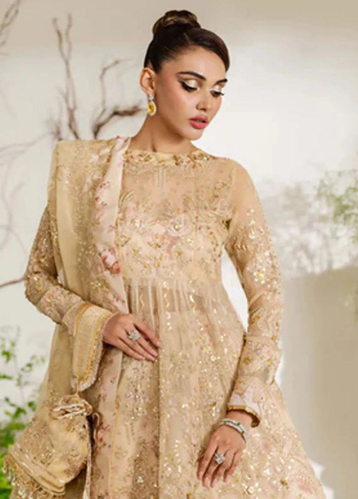 Reem By Zoya And Fatima Embroidered Organza Suit Unstitched 3 Piece ZOF24R Tania - Formal Collection