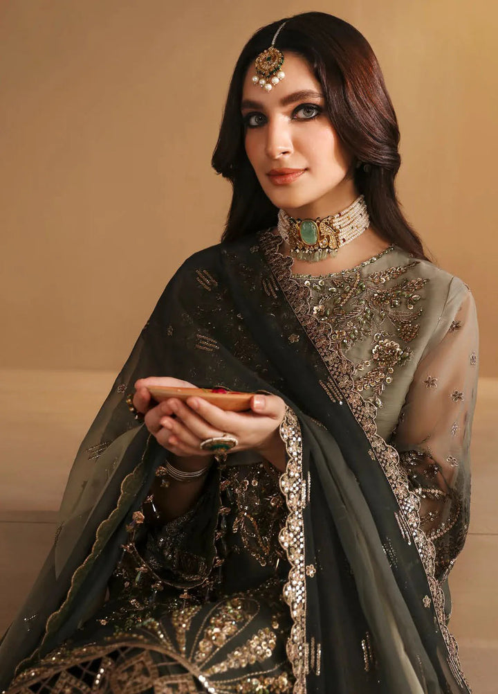 Reena By Alizeh Embroidered Chiffon Suit Unstitched 3 Piece AFB24RW D-02 Jiya - Formal Collection