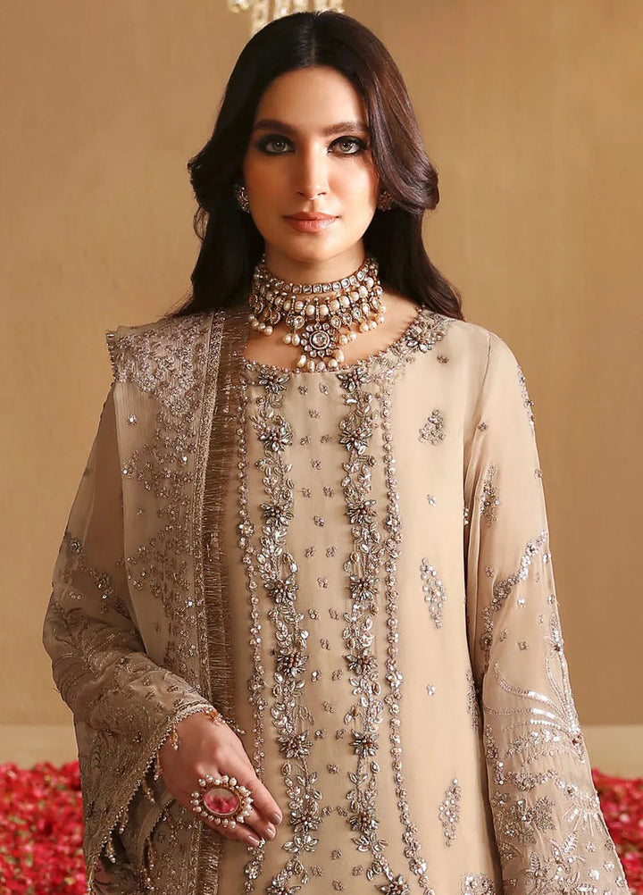 Reena By Alizeh Embroidered Chiffon Suit Unstitched 3 Piece AFB24RW D-05 Kiran - Formal Collection