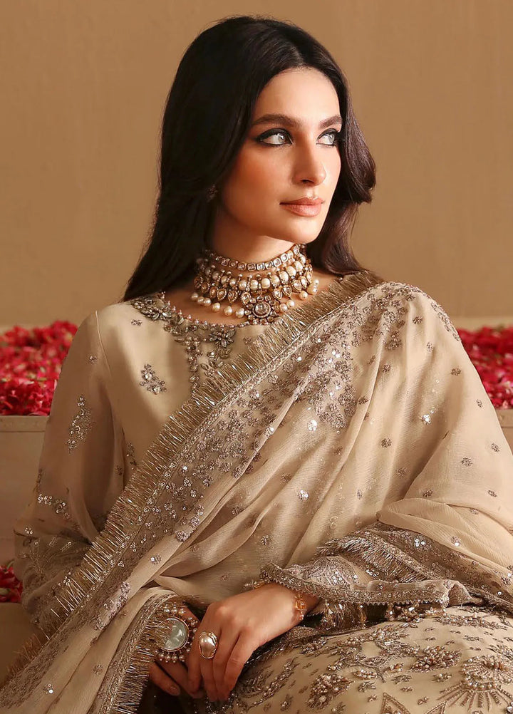 Reena By Alizeh Embroidered Chiffon Suit Unstitched 3 Piece AFB24RW D-05 Kiran - Formal Collection