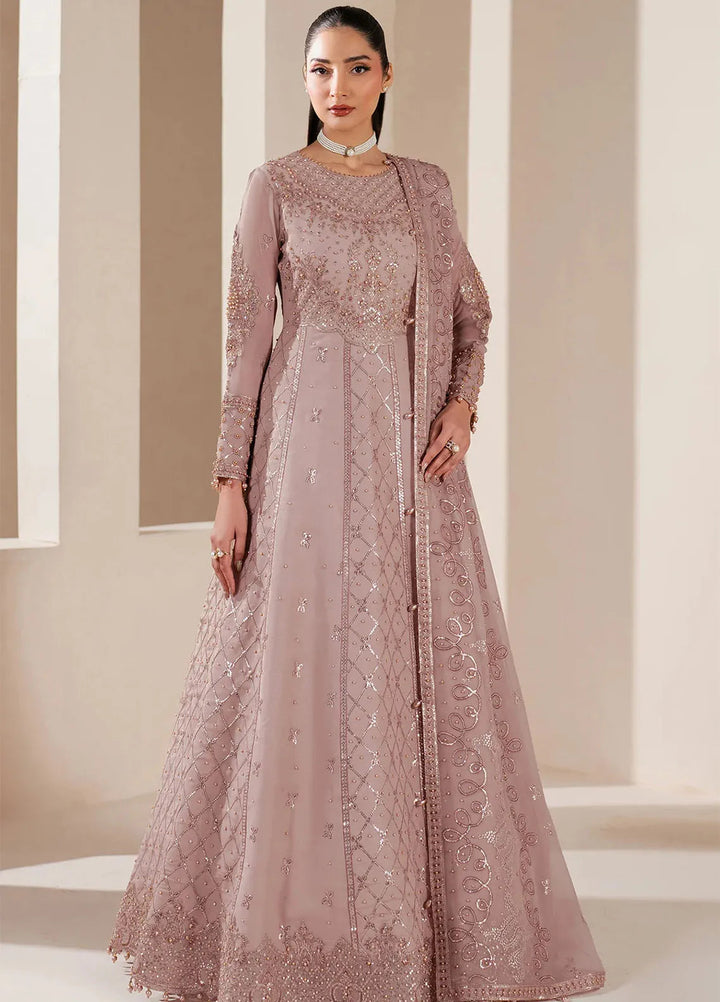 Reena by Alizeh Fashion Embroidered Chiffon Suit Unstitched 3 Piece AFB25RE D-4031 Saffron - Formals Collection