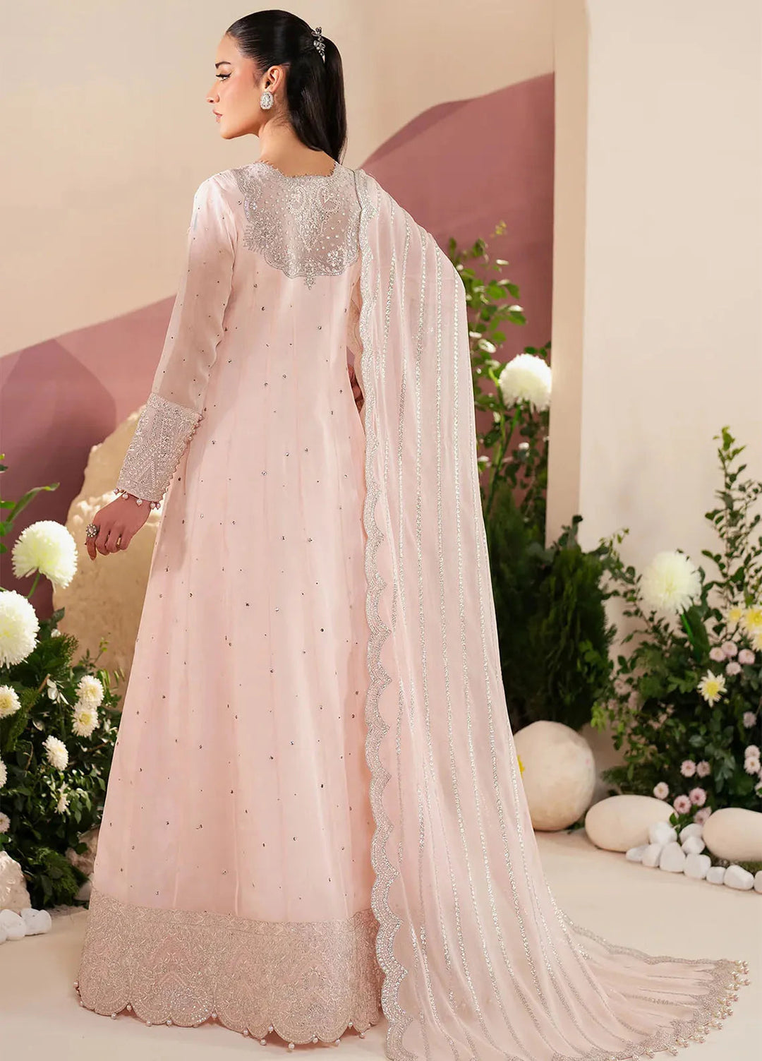 Reena by Alizeh Fashion Embroidered Chiffon Suit Unstitched 3 Piece AFB25RE D-4036 Dazzle - Formals Collection