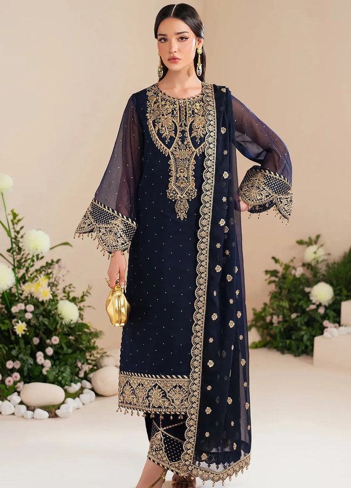 Reena by Alizeh Fashion Embroidered Chiffon Suit Unstitched 3 Piece AFB25RE D-4037 Erina - Formals Collection