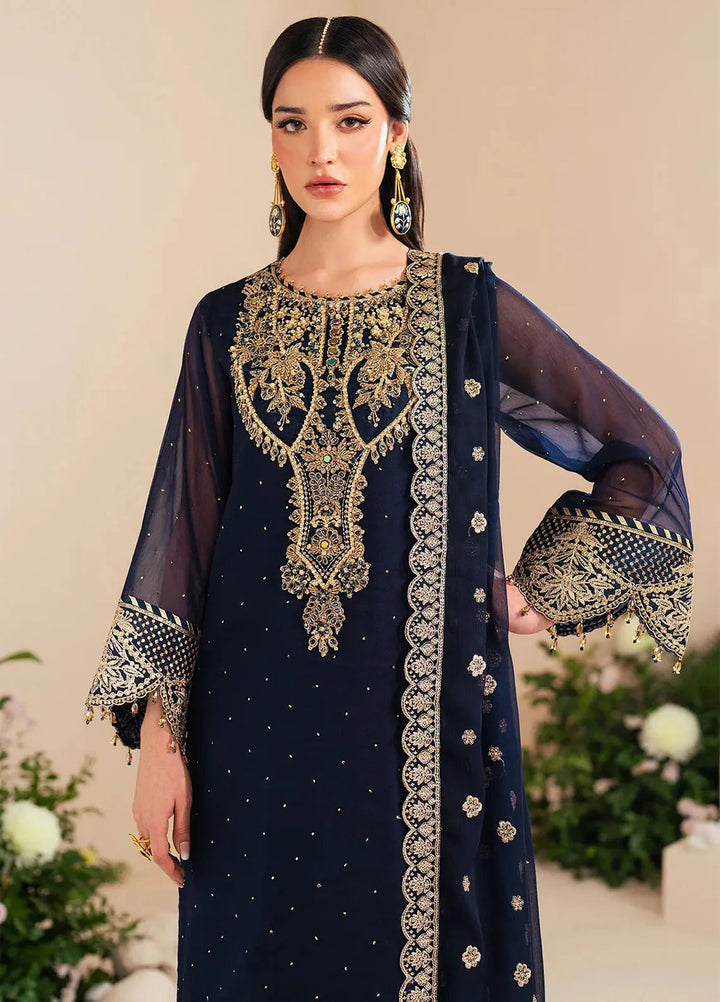Reena by Alizeh Fashion Embroidered Chiffon Suit Unstitched 3 Piece AFB25RE D-4037 Erina - Formals Collection