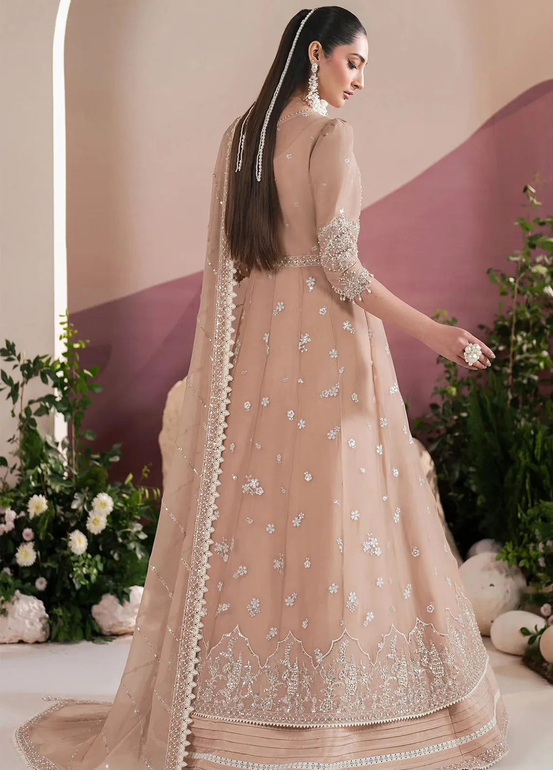 Reena by Alizeh Fashion Embroidered Chiffon Suit Unstitched 3 Piece AFB25RE D-4039 Sakura - Formals Collection