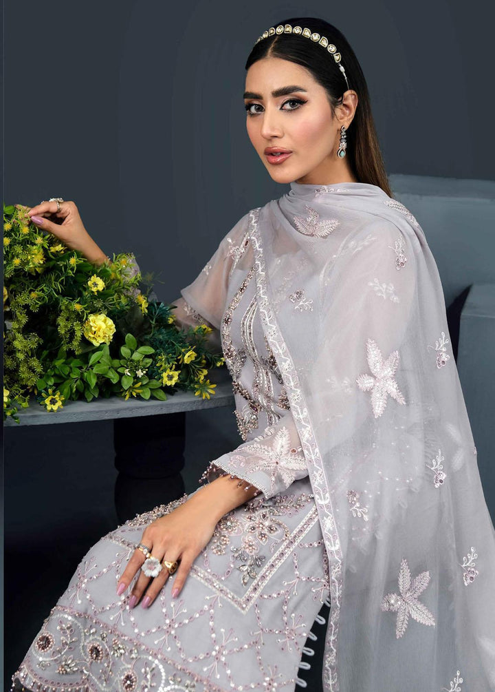 Reena By Alizeh Fashion Embroidered Chiffon Suits Unstitched 3 Piece AFB24R D-01 Asra - Luxury Collection
