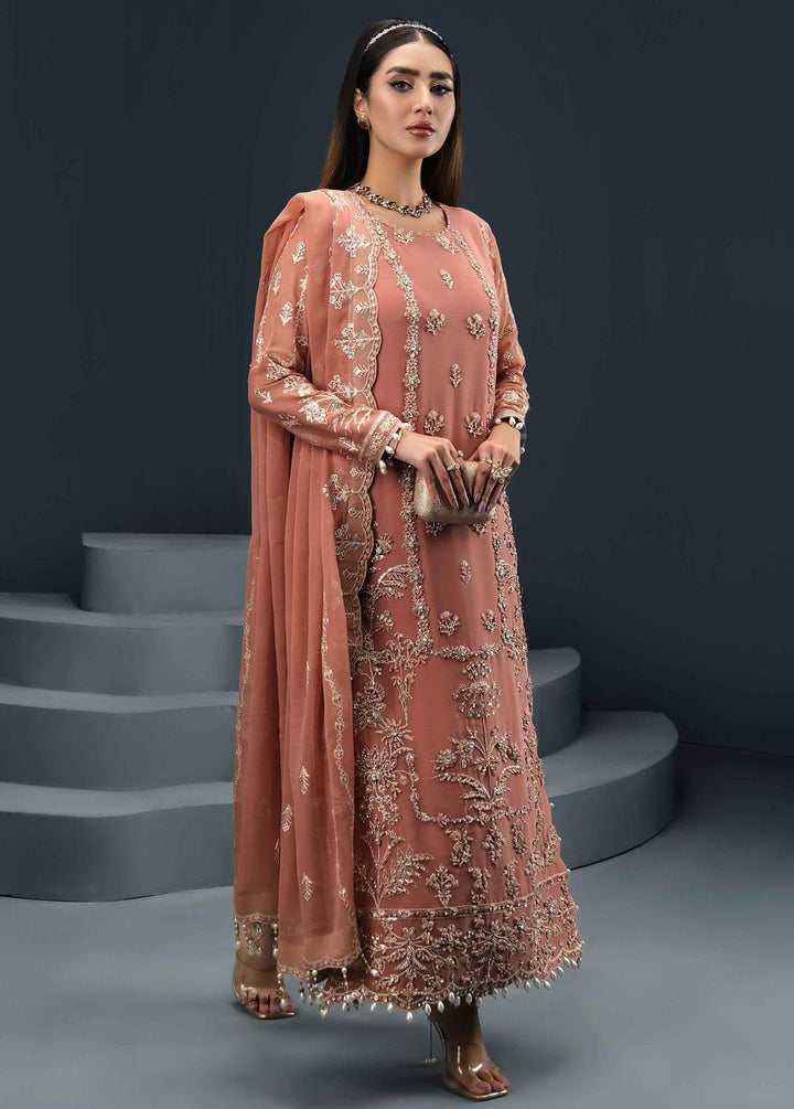 Reena By Alizeh Fashion Embroidered Chiffon Suits Unstitched 3 Piece AFB24R D-04 Isla - Luxury Collection