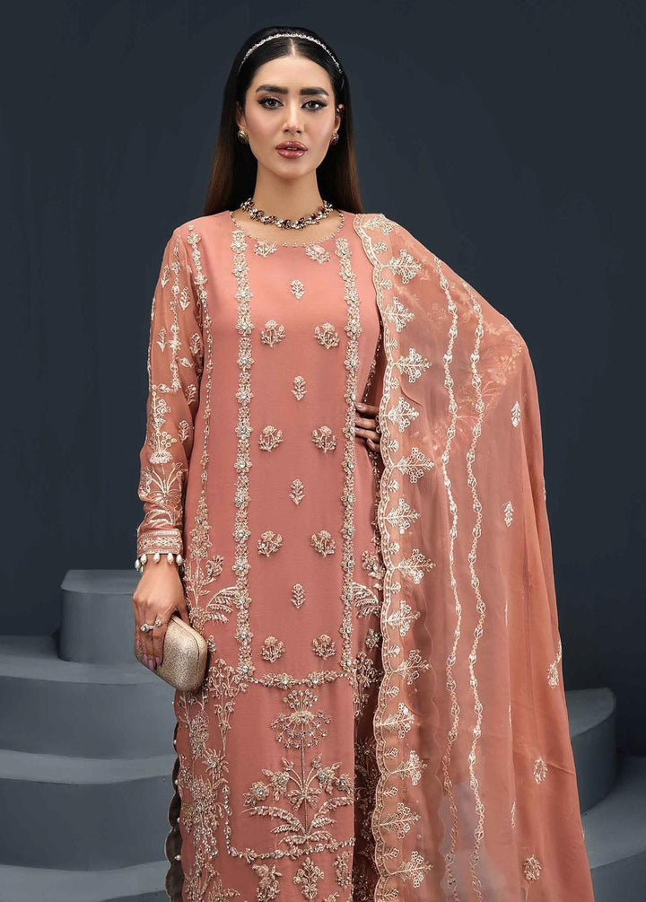 Reena By Alizeh Fashion Embroidered Chiffon Suits Unstitched 3 Piece AFB24R D-04 Isla - Luxury Collection
