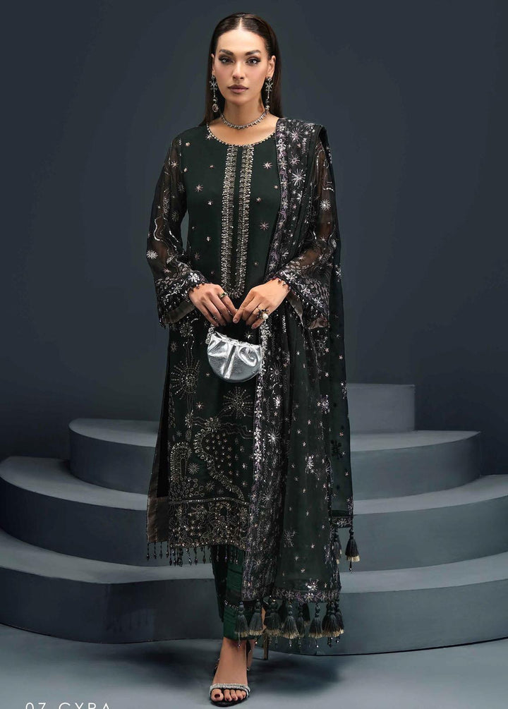 Reena By Alizeh Fashion Embroidered Chiffon Suits Unstitched 3 Piece AFB24R D-07 Cyra - Luxury Collection