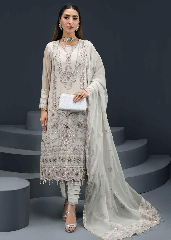 Reena By Alizeh Fashion Embroidered Chiffon Suits Unstitched 3 Piece AFB24R D-08 Roha - Luxury Collection