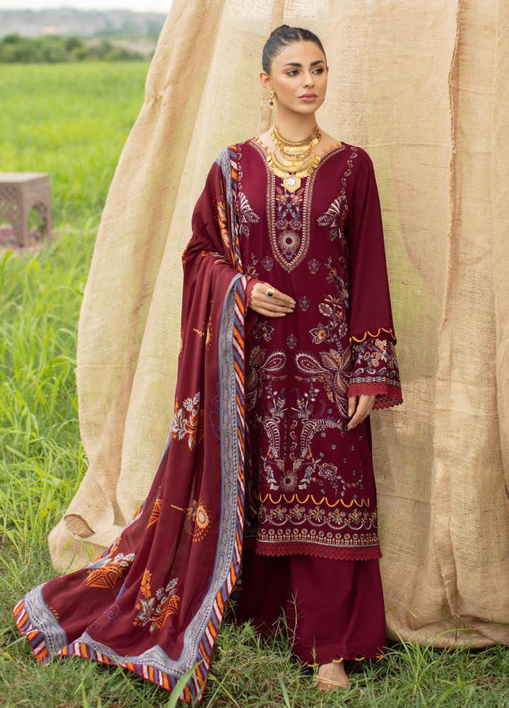 Reet By Ramsha Embroidered Karandi Suits Unstitched 3 Piece RSH22-R6 R-604 - Luxury Collection
