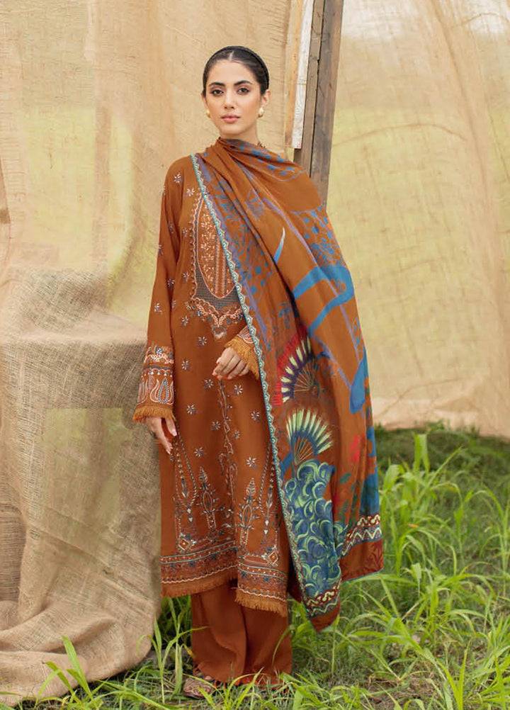 Reet By Ramsha Embroidered Karandi Suits Unstitched 3 Piece RSH22-R6 R-605 - Luxury Collection