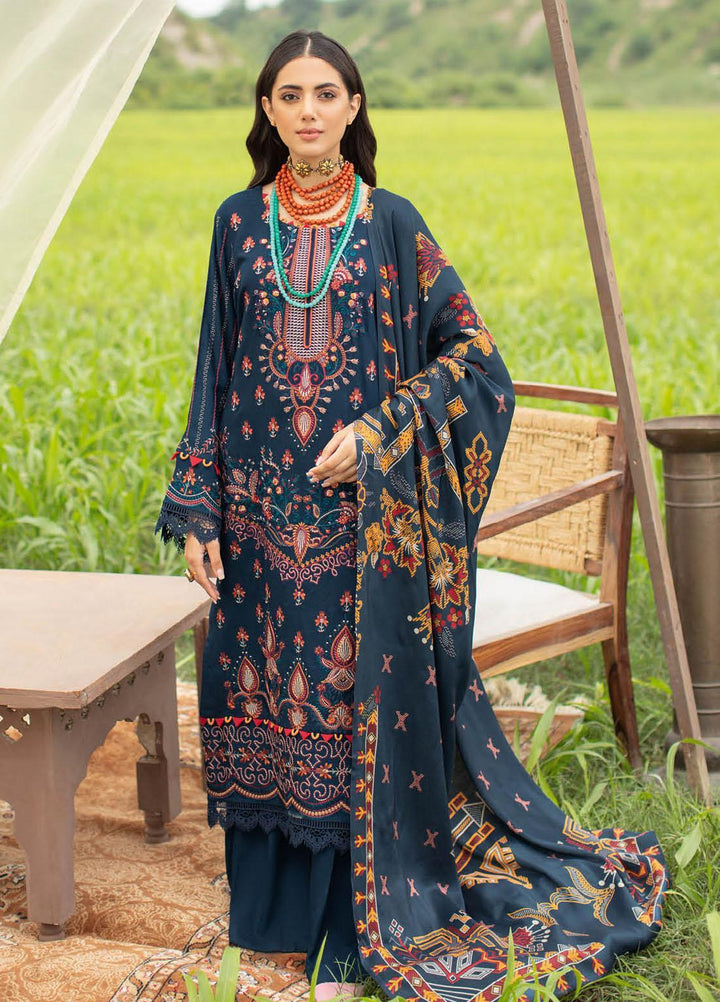 Reet By Ramsha Embroidered Karandi Suits Unstitched 3 Piece RSH22-R6 R-607 - Luxury Collection